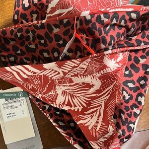 Maaji Red, Black & Tan Leopard Reversible Bikini Bottoms